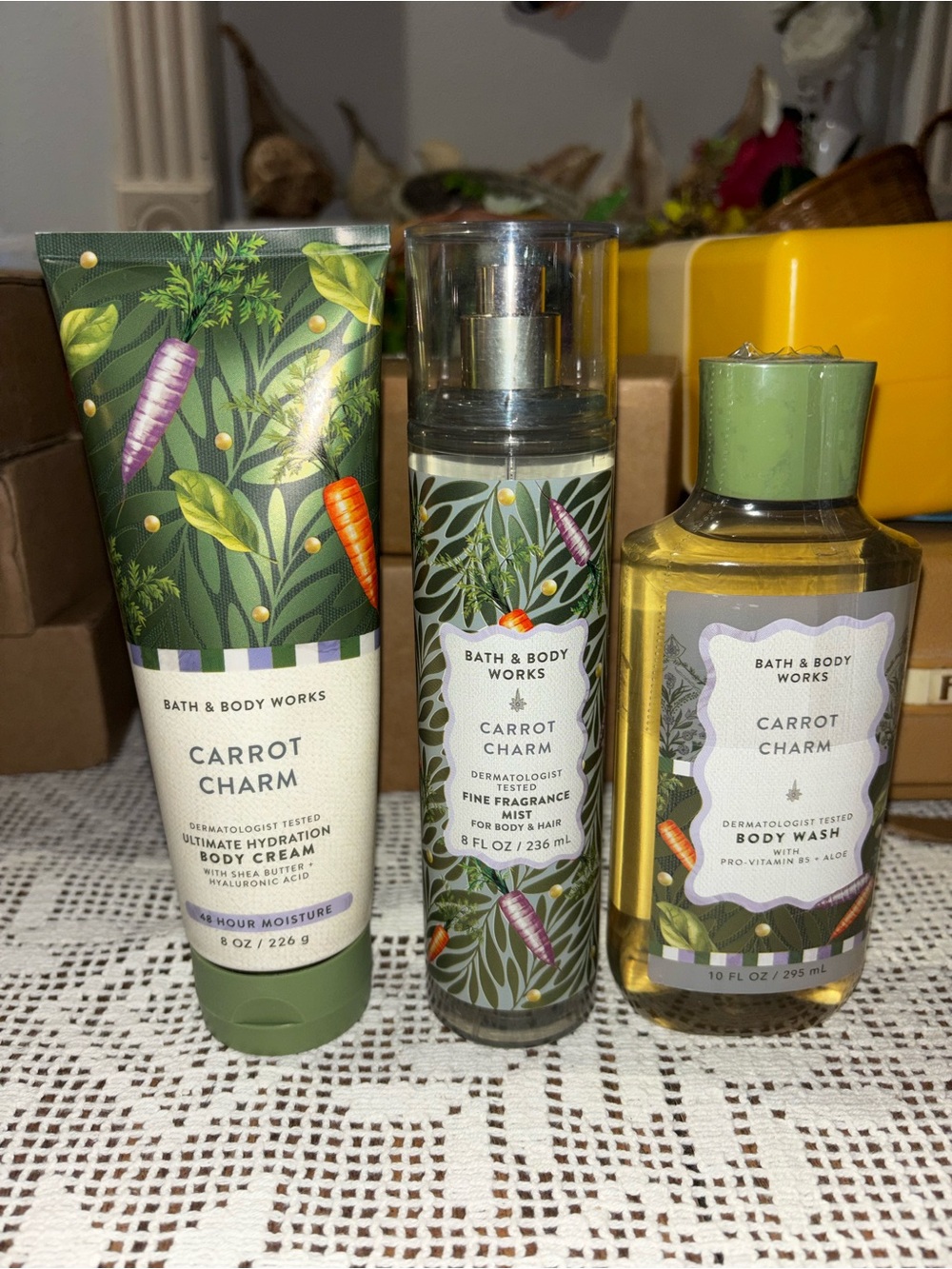 (2026)Bath & Body Works Carrot Charm Body Care Set in Green and Orange